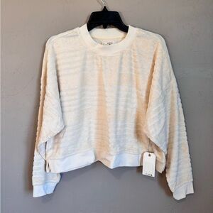 Billabong Cream Textured Sweatshirt
